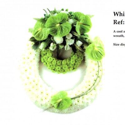 White and Lime Wreath Ref:FN24