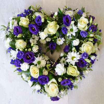 Purple and White Open Heart